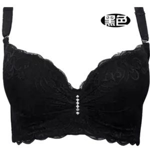 Brand New: 3/4 cup lace push up bra - Black Lace, Size Large